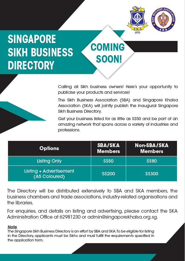 2019 Singapore Sikh Business Directory